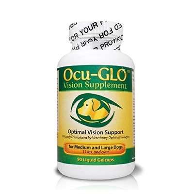 Ocu-GLO Vision Supplement for Med/Lg Dogs, Animal Necessity - Lutein, Omega-3 Fatty Acids, Grapeseed Extract Support Optimal Eye Health & Vision in Dogs - Antioxidants for Canine Ocular Health - 90ct, Amazon, 
