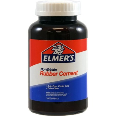 ELMERS No-Wrinkle Rubber Cement, 16 Oz, Clear (232), Amazon, 