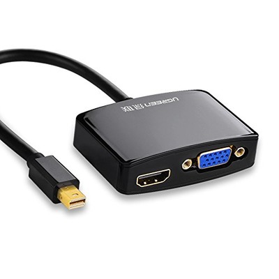 Mini DP to HDMI VGA, Ugreen Mini Displayport Thunderbolt to HDMI VGA TV HDTV Video Cable Adapter Converter 1080P for Apple Macbook, Macbook Pro, iMac, Macbook Air, Mac Mini, Surface pro 1 2 3 White, Amazon, 