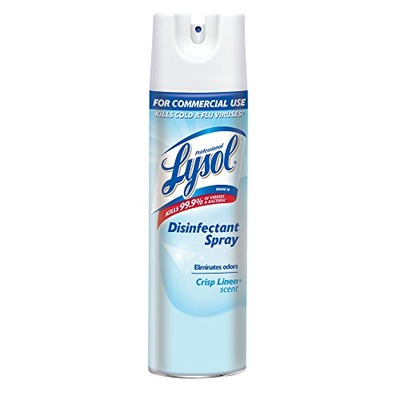 Professional Lysol Disinfectant Spray, Crisp Linen, 19oz, Amazon, 
