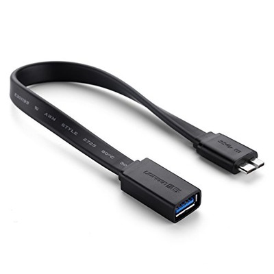 UGREEN Micro USB 3.0 OTG Cable Flat On The Go Adapter Micro USB to USB Female for Android Samsung Galaxy S5, Note 3, Note Pro 12.2, Tab Pro 12.2, Lenovo Yoga 8, 8 inch Black, Amazon, 