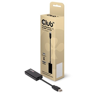 Club 3D, CAC-1170, Active Mini DisplayPort to HDMI 2.0 Adapter (Supports displays up to 4k / UHD / 3840x2160@60Hz) VESA certified, Amazon, 