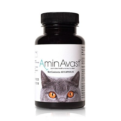 AminAvast Kidney Support Supplement for Cats and Dogs, 300mg - Promotes and Supports Natural Kidney Function - Supports Health and Vitality - Easily Administered - 60 Sprinkle Capsules, Amazon, 