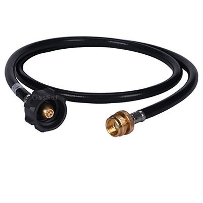 GasSaf 5FT Propane Adapter And Hose Assembly Replacement with Hose for Type1 LP Tank and Gas Grill-CSA Certified â, Amazon, 