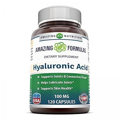 Amazing Formulas Hyaluronic Acid 100 mg 120 Capsules - Support healthy connective tissue and joints - Promote youthful healthy skin, Amazon, 