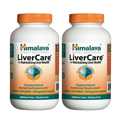 Himalaya LiverCare (2 Pack) 180 VCaps for Liver Detox, Liver Cleanse and Regeneration 375mg, Amazon, 