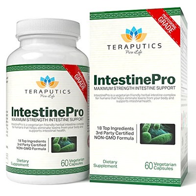 IntestinePro Intestine Support for Humans with NON-GMO Wormwood, Black Walnut, Echinacea + 15 More Premium Ingredients, 60 Vegetarian Capsules, Amazon, 