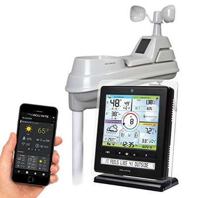 AcuRite 02064MA1 Pro Weather Station with PC Connect, 5-in-1 Weather Sensor and My AcuRite Remote Monitoring App, Amazon, 
