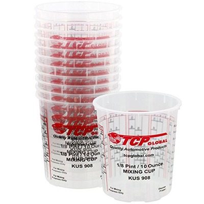 Box of 12 each - 8 Ounce PAINT MIXING CUPS by Custom Shop - Cups have calibrated mixing ratios on side of cup BOX OF 12 Cups, Amazon, 