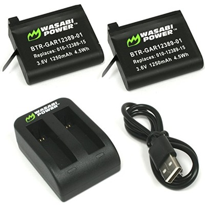 Wasabi Power Battery (2-Pack) and Dual Charger for Garmin VIRB Ultra 30 and Garmin 010-01529-03, 010-12389-15, Amazon, 