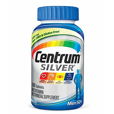Centrum Silver Men (200 Count) Multivitamin/Multimineral Supplement Tablet, Vitamin D3, Age 50+, Amazon, 