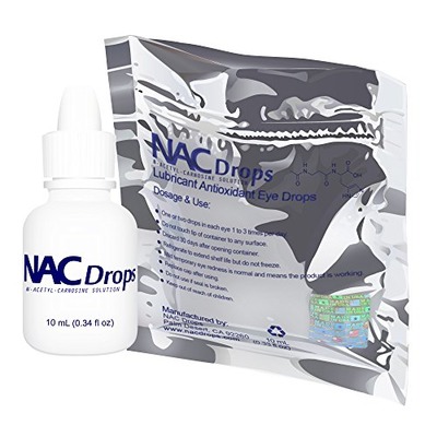 NAC Drops N-Acetyl-Carnosine Antioxidant Anti-aging Lubricant Eye Drops 10mL Supports Eye Health, Amazon, 