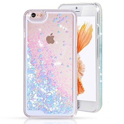 Urberry Iphone 7 Case,Running Glitter Cover, Sparkle Love Heart, Creative Design Flowing Liquid Floating Luxury Bling Glitter Sparkle Hard Case for 4.7 inch iPhone 7 with a Screen Protector, Amazon, 