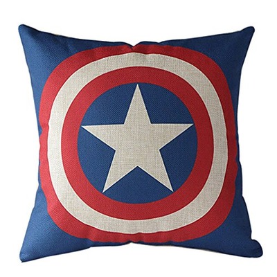 VIPbuy Comic Superhero Cotton Linen Decorative Square Throw Pillow Case Sofa Waist Cushion Cover 18 x18 inches (Captain America), Amazon, 