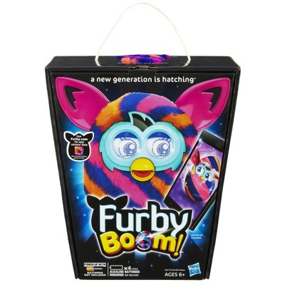 Furby Diagonal Stripes Boom Plush Toy, Amazon, 