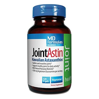 BioAstin Hawaiian Astaxanthin – MD Formulas JointAstin - 120 VEGAN soft gels – Supports Joint Health Naturally – A Super-Antioxidant Grown in Hawaii, Amazon, 