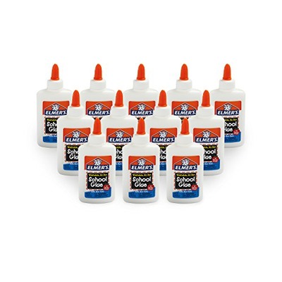 Elmer's Liquid School Glue, Washable, Pack of 12, Amazon, 