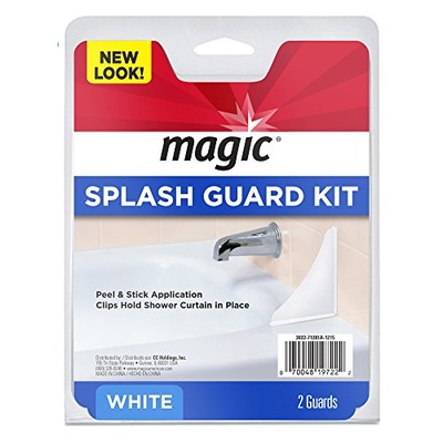 Magic Splash Guard Kit - Prevent Water from Splashing out of the Bath or Shower- White, Amazon, 