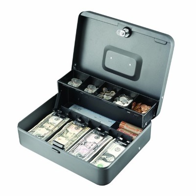 STEELMASTER Tiered (Cantilever) Cash Box, Gray, 2216194G2, Amazon, 