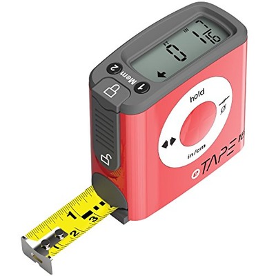 eTape16 ET16.75-db-RP Digital Tape Measure, 16 Feet, Red, Amazon, 