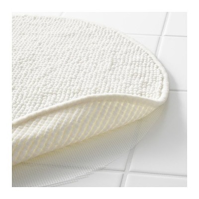 Ikea White Supersoft Bath Shower Mat Rug Bathmat Bathroom Floor Round, 22.5, Amazon, 