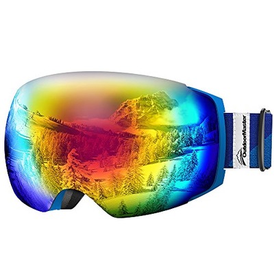 OutdoorMaster Ski Goggles PRO - Frameless, Interchangeable Lens 100% UV400 Protection Snow Goggles for Men & Women ( VLT 10% Grey Lens with Free Protective Case ), Amazon, 