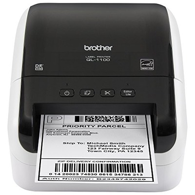 Brother QL-1100 Wide Format, Postage and Barcode Professional Thermal Label Printer, Black, Amazon, 