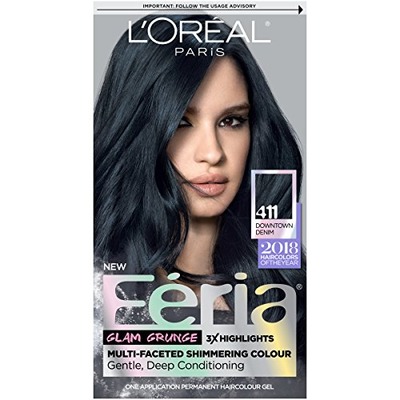 L'Oreal Paris Hair Color Feria Permanent Hair Color, 411 Downtown Denim, Amazon, 