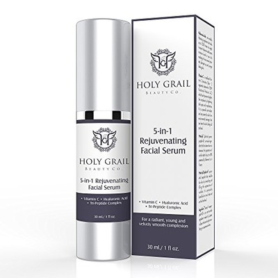 Holy Grail Beauty Vitamin C, Hyaluronic Acid and Peptide Complex Anti Aging Serum, Amazon, 