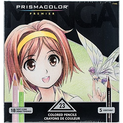 Prismacolor 1774800 Premier Colored Pencils, Manga Colors, 23-Count, Amazon, 