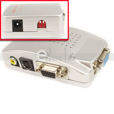 PC VGA to TV RCA Composite S-video Converter Box for PC Laptop, Ebay, 