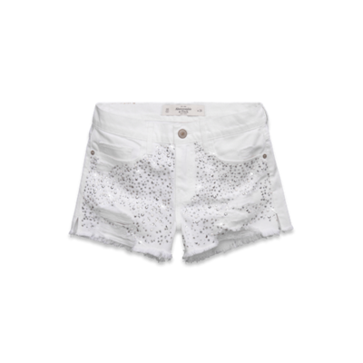 A&F HIGH RISE SHORT-SHORTS EMBELLISHED DETAIL, Abercrombie, 