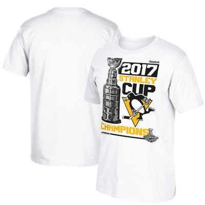 Men's Pittsburgh Penguins Reebok White 2017 Stanley Cup Champions Locker Room T-Shirt, NHL, 
