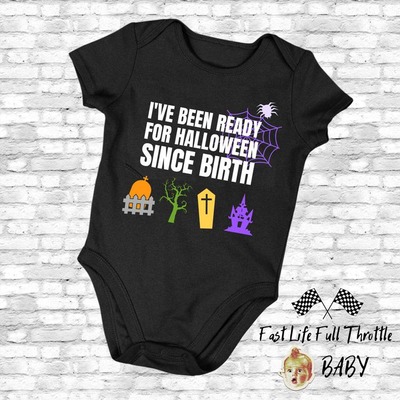 Gothic Baby Shirts - Halloween Baby Shower Gift - Emo Bodysuit - I've Been Ready For Halloween Since Birth - Dark Humor Funny Infant T Shirt, Etsy, 