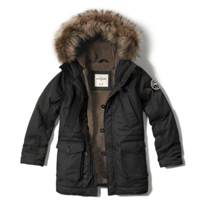 fleece lined parka jacket, AbercrombieKids, 