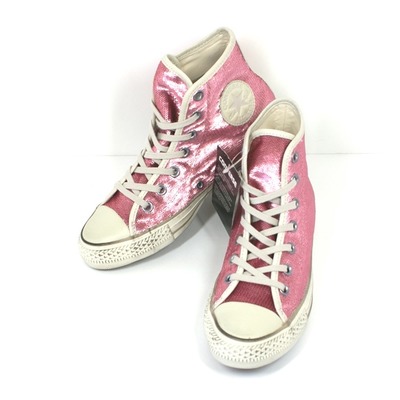 NEW Converse PINK SEQUIN Distressed High Tops   , Poshmark, 
