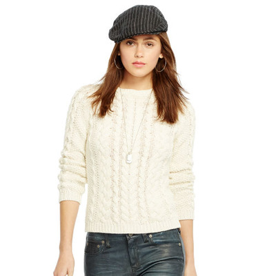 Cable-Knit Cotton Sweater, RalphLauren, 