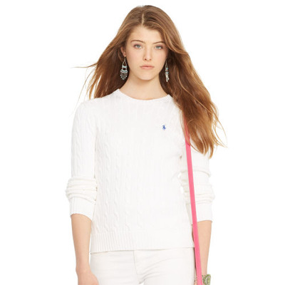 CABLED CREWNECK SWEATER STYLE NUMBER: 56401606, RalphLauren, 