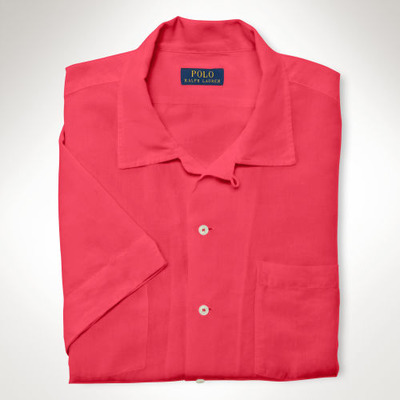 LINEN-SILK SHORT-SLEEVED SHIRT, RalphLauren, 