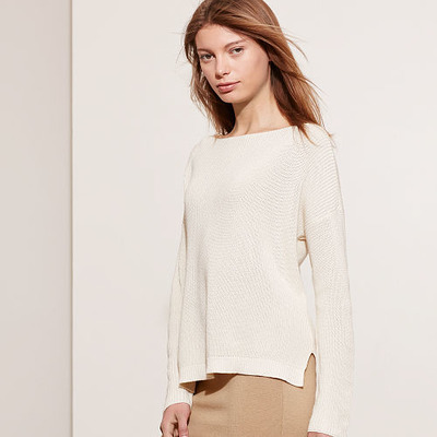 Cotton-Blend Boatneck Sweater, RalphLauren, 