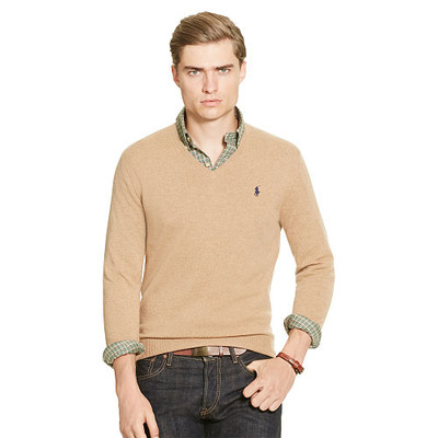 Merino Wool V-Neck Sweater, RalphLauren, 