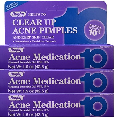 Benzoyl Peroxide 10% Generic for Oxy-10 Balance Acne Medication Gel 1.5oz 3 Pack, 3 Count, Amazon, 