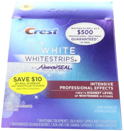 Crest 3D White Intensive Professional Effects Teeth Whitening Strips 7 Count, Amazon, 