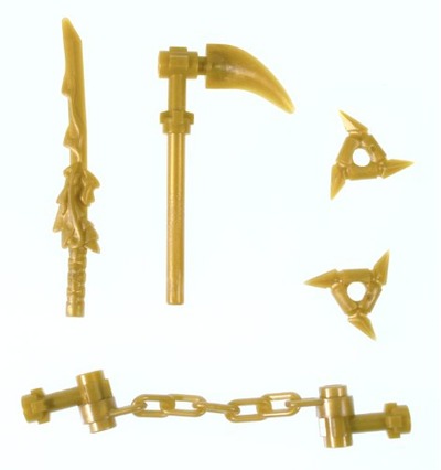 LEGO Ninjago Gold Weapons Set (for LEGO Minifigures), Amazon, 