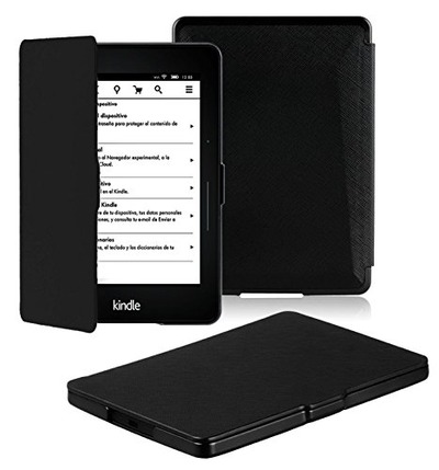 OMOTON Kindle Voyage Smart Case Cover -- The Thinnest and Lightest PU leather Case Cover for the Latest Amazon Kindle Voyage with 6, Amazon, 