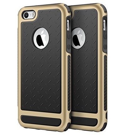 iPhone 5S Case, iPhone SE Case, DACHUI Apple iPhone 5S Cover Slim Case Protective Double Color Back Shell Bumper Case Durable TPU Cover for iPhone 5S/SE (Black+Gold), Amazon, 