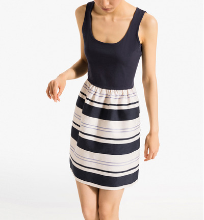 dress with striped skirt, MassimoDutti, 