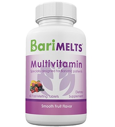BariMelts Multivitamin, Sugar-Free Bariatric Vitamins, All Natural Fruit Flavor, Fast Melting Tablets, WLS Chewable Supplement, Amazon, 