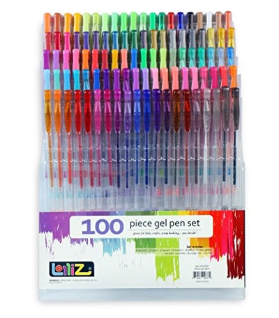 LolliZ Gel Pens - 100 Unique Colors Gel Pen Tray Set, Amazon, 