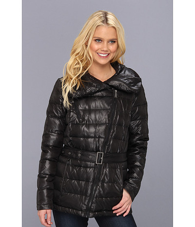 DKNY Short Down Belted Moto Coat, 6pm, 